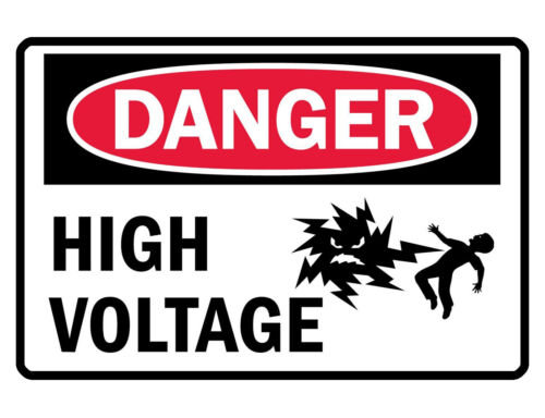 Home Cinema Logo - DANGER HIGH VOLTAGE Sign CUSTOM METAL