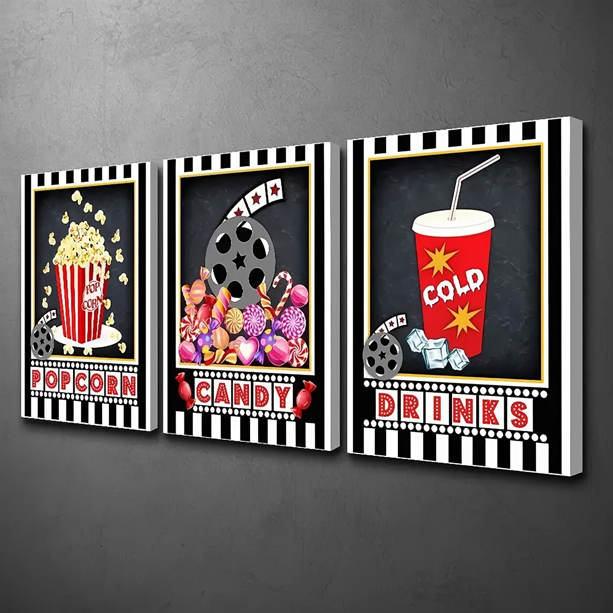 3pcs Frameless Wall Art Deco,  - đánh giá và giá Home Cinema Logo