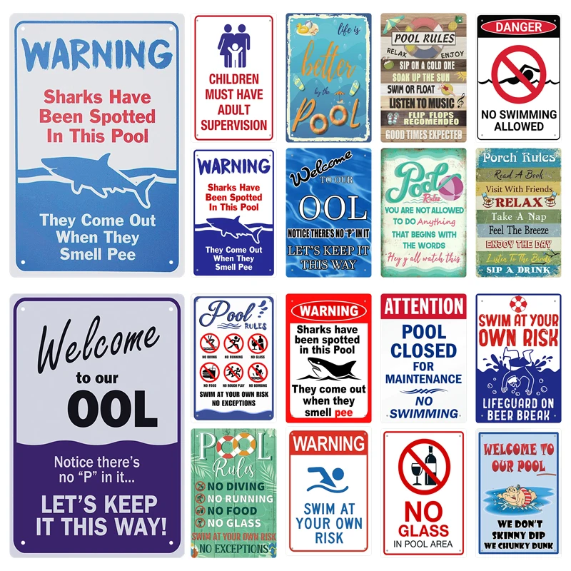 Tin Sign Pool Funny Rules Vint - đánh giá và giá Home Cinema Logo