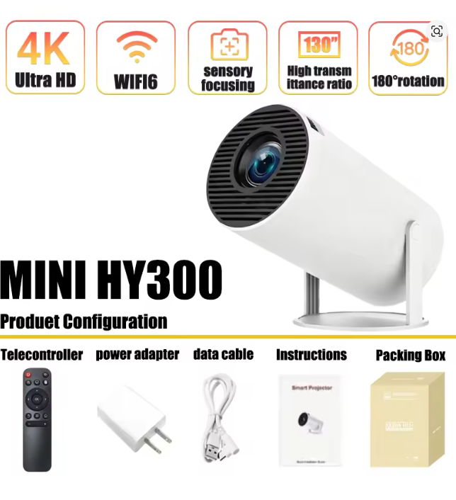 Mini HY300 Portable Projector  - đánh giá và giá Home Cinema Mini